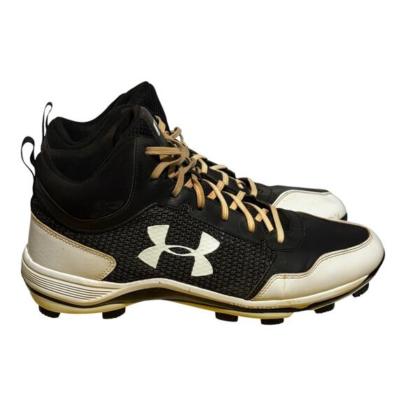 Under Armour Other - Under Armour Yard Low ST Baseball Cleats Men's Size 13 Black White